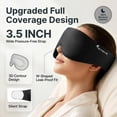 thumbnail image 3 of Sleep Mask for Women, Weighted Eye Mask for Sleeping with 100% Blackout, 3D Contoured Eye Cups, Soft Breathable Fabric, Full Coverage Strap for Home, Travel, Nap, 3 of 8