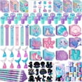 thumbnail image 1 of Set de recuerdos de fiesta BenLouis Mermaid, 120 unidades, para niños, con cuadernos, 1 of 7