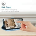 thumbnail image 5 of Wallet Case for iPhone 16 Pro,Women Flip Magnetic Folio PU Leather Protective Case Wrist Strap Card Slots Holder Purse Emboss Cute Puppy Stand Case for iPhone 16 Pro,Blue, 5 of 10