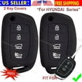 thumbnail image 1 of Dobrev 4B Silicone Shell Case Cover Fob Protector Remote Keyless Entry Skin for 2017 2018 2019 Hyundai Santa Fe Tucson Sonata Flip Folding Key, 1 of 4