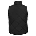 thumbnail image 5 of Women's Stand Collar Warm Padded Zip Closure Side Pockets Gilet Quilted Puffer Vest, 5 of 8
