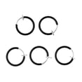 thumbnail image 1 of 5 piezas de aros falsos para oreja y nariz Zulema Negro Clip en el anillo de la nariz, 1 of 8