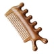 thumbnail image 3 of Peine de de Dientes Anchos, Peine para El Cabello, Masajeador de Madera Multifuncional de Mano, Peine para El Cuero Cabelludo Guasha para Cuell, 3 of 6