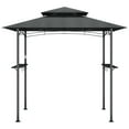 thumbnail image 2 of vidaXL BBQ Gazebo Anthracite Steel Medium Hooks BBQ Gazebo 94.5"x59.1"x95.7", 2 of 8