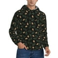 thumbnail image 2 of Picia Pine Cone Woodland Pattern Pattern Casual Men's Hoodie - Lightweight Hooded Sweatshirt with Kangaroo Pocket, Comfortable Pullover for Everyday, Travel-Small, 2 of 7