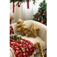 thumbnail image 5 of Fennco Styles Gold Velvet Christmas Tree Decorative Throw Pillow 16" X 22" - Refined Embroidered Accent Pillow for Winter Holiday, Couch, Bedroom, Living Room and Office Décor, 5 of 5