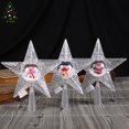 thumbnail image 3 of KG decoración navideña Noel Navidad en Stock adorno de estrella de Navidad de plástico de 18cm adorno para árbol de Navidad iluminado con pilas, 3 of 4