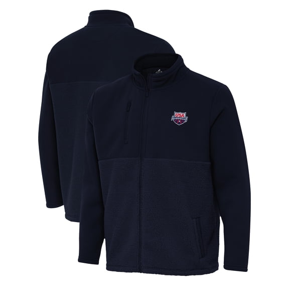 Men's Antigua  Navy USA Swimming Daily Fused Full-Zip Jacket