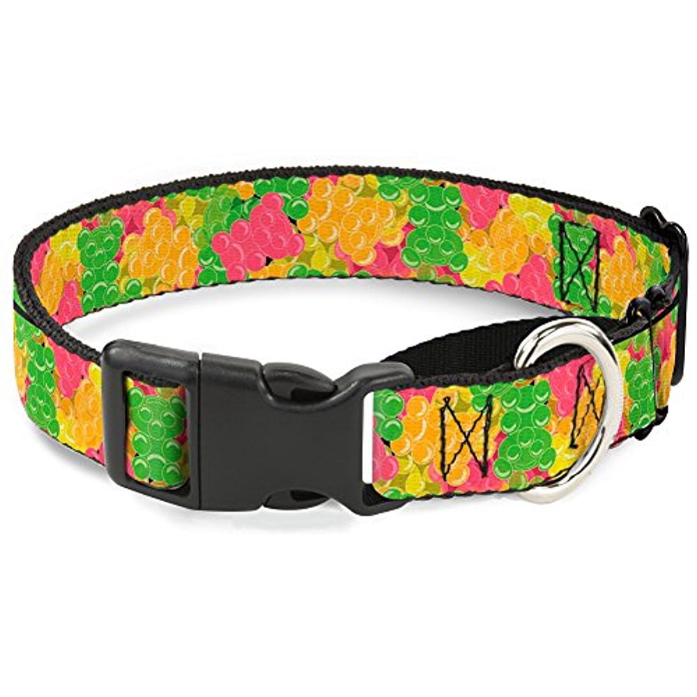 buckle-down gummy bears stacked multi color martingale dog collar