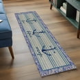 thumbnail image 3 of Nautical Archor 2'x6' Runner Rugs for Hallway Kitchen Bedside Non Slip, Vintage Country Ocean Archor Blue Stripes Entryway Rug Runners with Rubber Backing, Long Carpet Runner for Laundry Room, 3 of 8