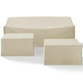 thumbnail image 4 of Crosley Brands MO75013-TA 3 Piece Sectional Cover Set With Sofa, 2 Square Table & Ottoman - Tan, 4 of 8