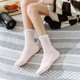 thumbnail image 4 of Qarigey Cálido invierno MiddleTube calcetines mujeres lindo elástico Coral terciopelo calcetines interior piso toalla calcetines transpirables Medias Rosa claro NO5, 4 of 8