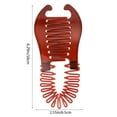 thumbnail image 3 of LQQBOX Interlocking Banana Combs Stretch Flexible Hair Combs Clips Flexible Ponytail Hair Clincher Hair Accessories for Women and Girls 2 Pcs Brown and Black, 3 of 8