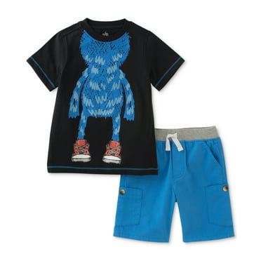 Kids Headquarters 2-Pc. Cotton Monster T-Shirt & Shorts Set, Baby Boys (24 Months)