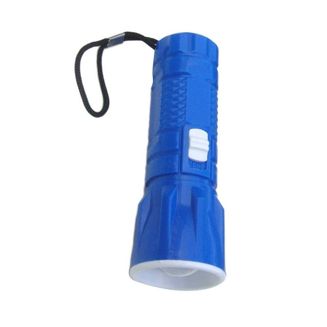 ziyahi Plastic Focusing Light Adjustable Focus Mini Flashlight Outdoor Hiking Camping Fishing LED Torch blue