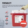 thumbnail image 3 of Dynarex Sharps Container, Thermoplastic Container with Translucent Lid, 3 Gallon, 12 Count, 3 of 7