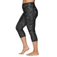 thumbnail image 4 of RBX Active Plus Size Women's Squat Proof Black Printed Capri Legging, 4 of 4