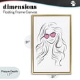 thumbnail image 4 of Stupell Industries Leila Pink Heart Sunglasses Gold Framed Floater Canvas Wall Art, design by Martina Pavlova, 4 of 10