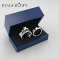 thumbnail image 5 of 3pc Couples Wedding Ring Sets His And Hers Women Sterling Silve Moissanite and men Wedding Bands, 5 of 5