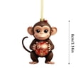 thumbnail image 3 of Christmas Tree Pendant Tree Monkey Pendant Christmas Pendant Book Stacking Ornaments Christmas Monkey Holding Christmas Acrylic Ornaments New Year Ornaments, 3 of 4