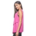 thumbnail image 3 of Expert Brand USA-Made Women's MoCA Cotton Blend Front Tie Tank Top, Berry, 2XL, 3 of 6