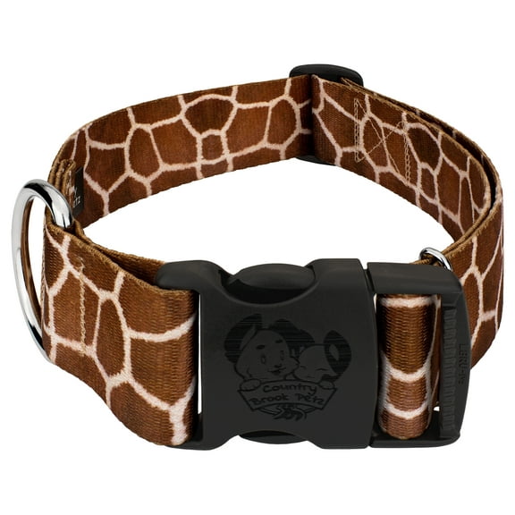 Country Brook Petz® 1 1/2 inch Deluxe Giraffe Dog Collar, Extra Large