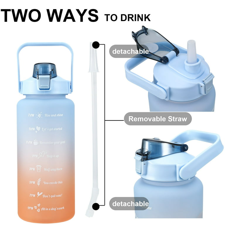 SOXCOXO Half Gallon Water Bottle with Motivational Time Maker,64oz BPA –  FUNUS WATER BOTTLE