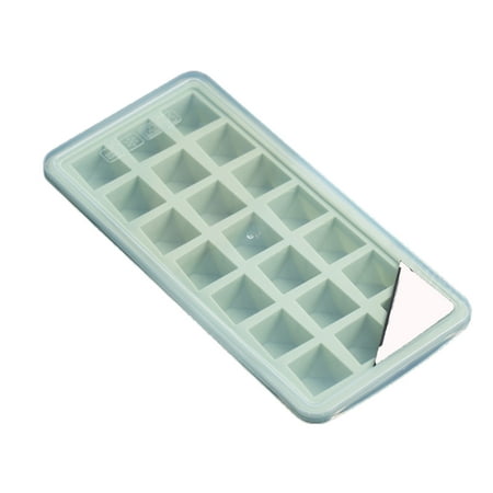 

CINEEN Silicone Ice Cube Trays - 21 Slots Square Ice Tool Tray Mould Shape for Freeze Candy Chocolate Jelly Puddin Maker(Green)