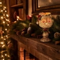 thumbnail image 4 of Christmas Heirloom Candle Holder, Rustic Resin Santa Claus Candlestick, Vintage Holiday Tealight Decor for Fireplace Mantel, Dining Table, Shelf and Christmas Home Display, 4 of 9