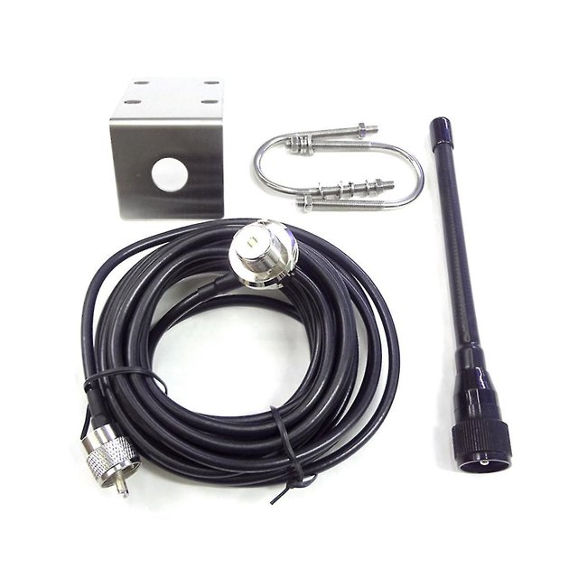 Antena marina VHF, mástil aéreo de goma impermeable de 156-163Mhz con Cable de RG-58 de 5M para barco, velero y yate