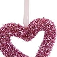 thumbnail image 7 of Northlight Set of 18 Shimmering Tinsel Hearts Valentine's Day Hanging Wall Decorations 4", 7 of 7