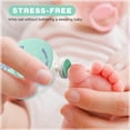 thumbnail image 6 of Baby Essentials, Baby Nail Trimmer Electric, Baby Nail Clippers, Safe Baby Nail File Kit with 6 Replacement Pads, Low Noise, Baby Nail File for Infants, Toddlers, Kids and Adults, Round Design, Green, 6 of 6
