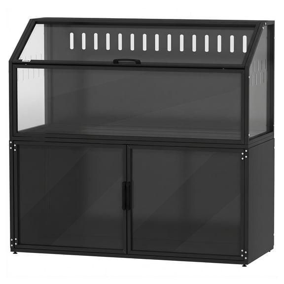 Hamster Cage with Storage, Acrylic Panels, Guinea Pig Habitat - Small Animal Cage for Syrian & Dwarf Hamsters