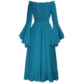 thumbnail image 2 of NMMUED Renaissance Dress Plus Size Victorian Dress for Women Vintage Dress for Women Maxi Dresses Renaissance Dress Women, Blue L, 2 of 3
