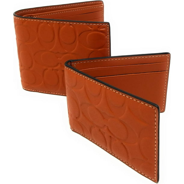 COACH Men s 3 in 1 Wallet Signature Leather Sunset Walmart Business Supplies