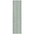 thumbnail image 3 of SAFAVIEH Courtyard Robert Striped Indoor/Outdoor Runner Rug, Light Grey/Aqua, 2'3" x 12', 3 of 8