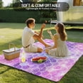 thumbnail image 4 of Purple Ombre Outdoor Rug for Patio/Deck/Porch, Non-Slip Large Area Rug 5 x 7 Ft, Colourful Gradual Modern Abstract Art Indoor Outdoor Rugs Washable Area Rugs, Reversible Camping Rug Carpet Runner, 4 of 8