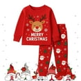 thumbnail image 2 of REDARER Family Matching Pajamas, Holiday Themed Fleece Sleepwear with Festive Print, Cozy Christmas Pajamas for Kids,Size:5-6 Years, 2 of 3