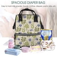 thumbnail image 5 of Balery Skull Snake Mummy Backpack - Waterproof Twill Canvas, Large Capacity Diaper Bag with Multiple Pockets and Adjustable Straps, 5 of 6