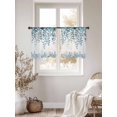thumbnail image 3 of Sheer Curtain Panels Eucalyptus Leaves Rod Pocket Voile Window Curtains Berry Leaf Branch Teal Window Treatments Ligh Filtering Privacy Curtain Drapes for Bedroom Living Room 2 Panel Set 54 Inch, 3 of 9