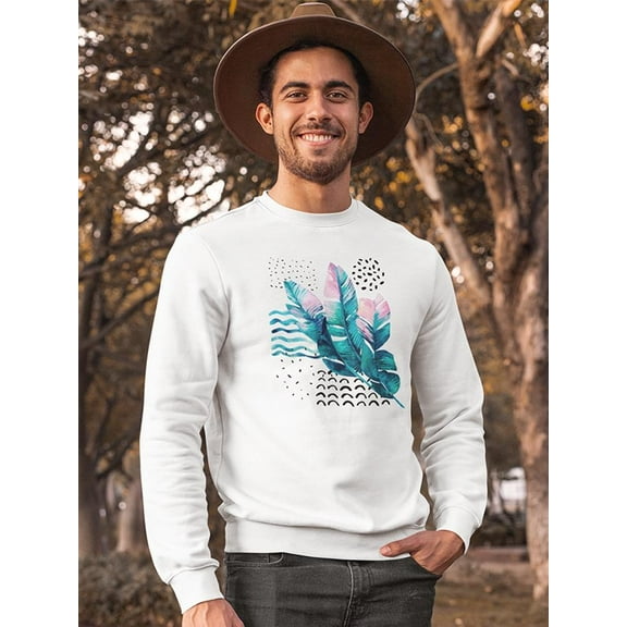 Aesthetic Feathers Design. Sweatshirt Men -Image by Shutterstock, Male x-Large