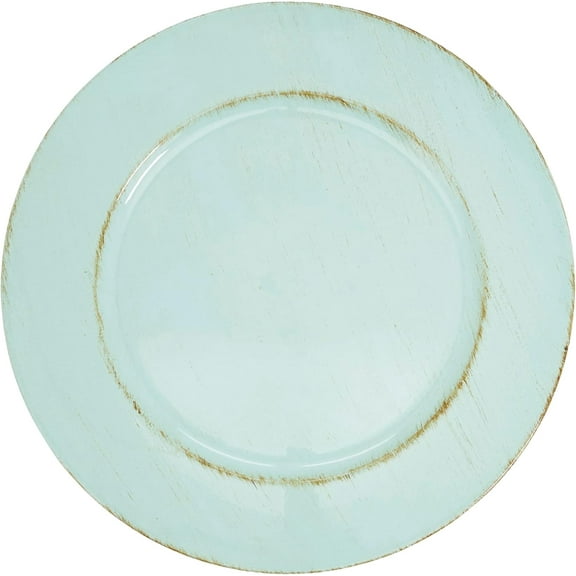 Vintage-Inspired Distressed Charger Plate (Set of 4)