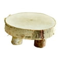 thumbnail image 3 of Soporte de madera Dispositivos organizadores elevadores de madera Decoración duradera Taburete de exhibición redondo para candelabro Planta al aire, 3 of 9