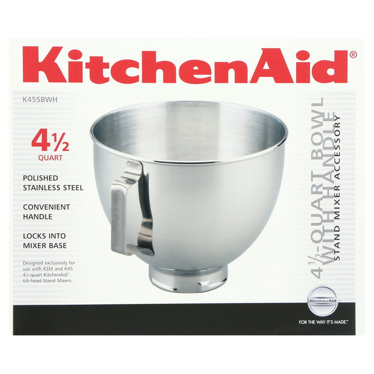 KitchenAid 6-Quart Stainless Steel Stand Mixing Bowl with Handle