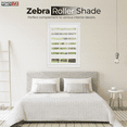 thumbnail image 2 of PowerSellerUSA Cordless Zebra Blinds Roller Shade, Celestial Sheer Double Layered Window Shade Privacy Light Control, Day and Night Window Drapes, 39" x 72", White, 2 of 8