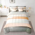 thumbnail image 2 of Castle Fairy Minimalist Vintage Stripes Twin Bedding Sets,Geometric Bedding Comforter Set, 2 of 8