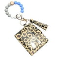 thumbnail image 1 of OUSITAID Silicone Bracelet Keychain Silicone Beads Keychain With Card Wallet Elastic Keychain For Women, 1 of 7