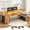Rustic Brown, variant on SEDETA Gaming Desk with 5 Drawer, Power Outlet & Led Lights, 66" Home Office Desk with File Drawer, Storage, Monitor Shelf, Computer Desk, Black