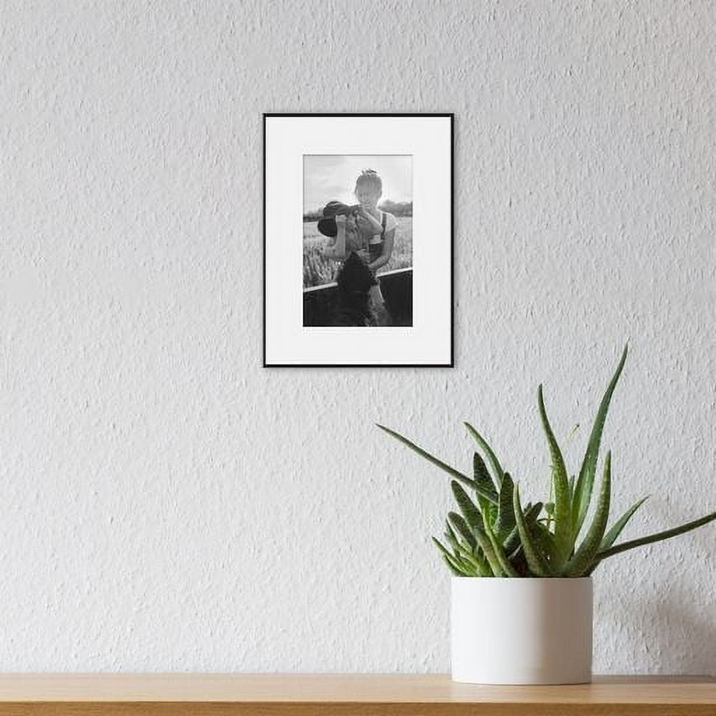 Mainstays – 4x6 Picture Frame – Black Front Loading 6x8 Matted Wall or Tabletop Photo Frame