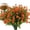 Orange, variant on 6 Pcs Artificial Flowers, Fake Artificial Greenery UV Resistant No Fade Faux Plastic Plants for Wedding Bridle Bouquet Indoor Outdoor Home Garden Kitchen Office Table Vase